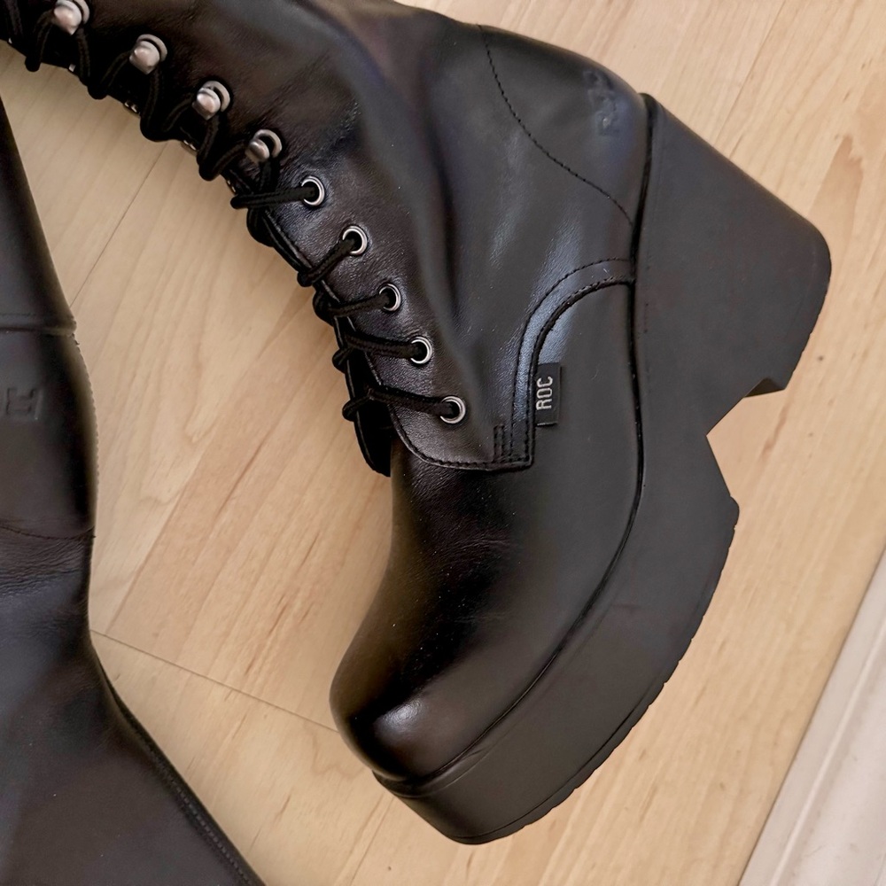 ROC Black Platform Boots for Women